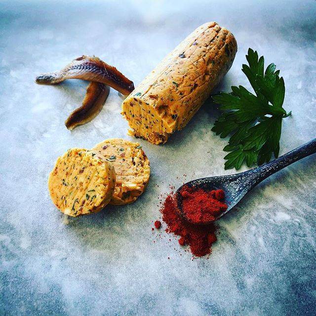 Anchovy Compound Butter Anchovy compound butter, anchovies, parsley & paprika