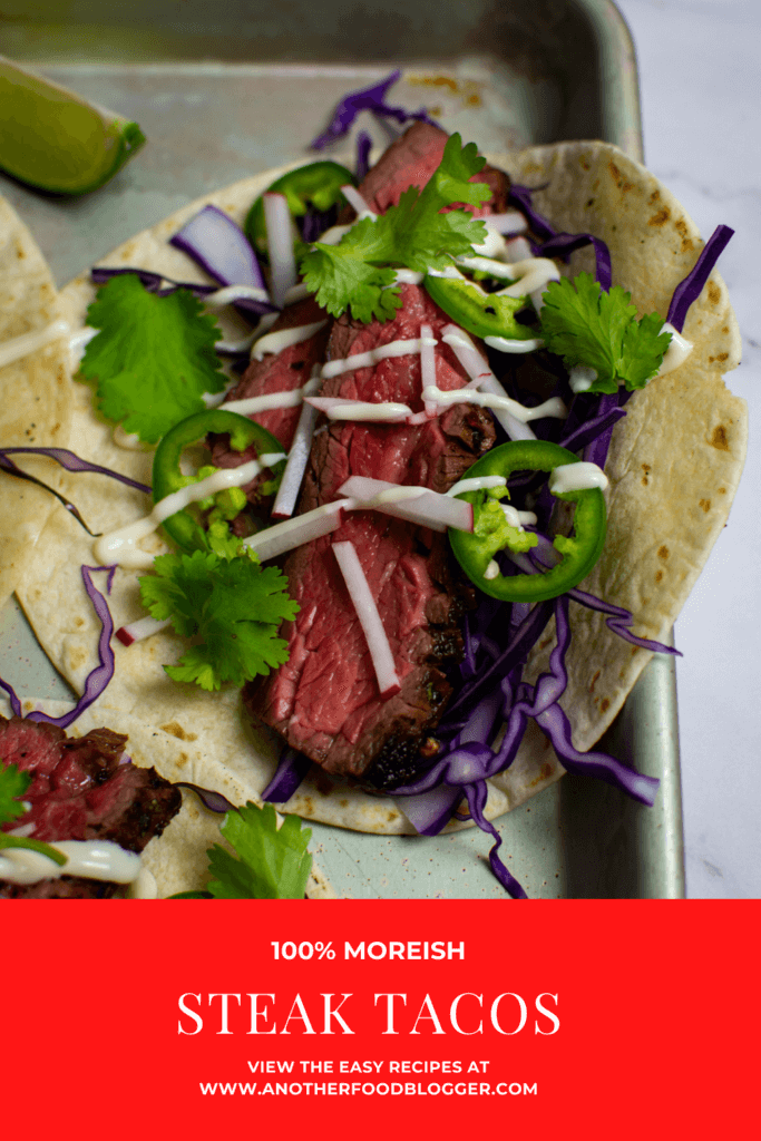 close up of a carne asada steak taco
