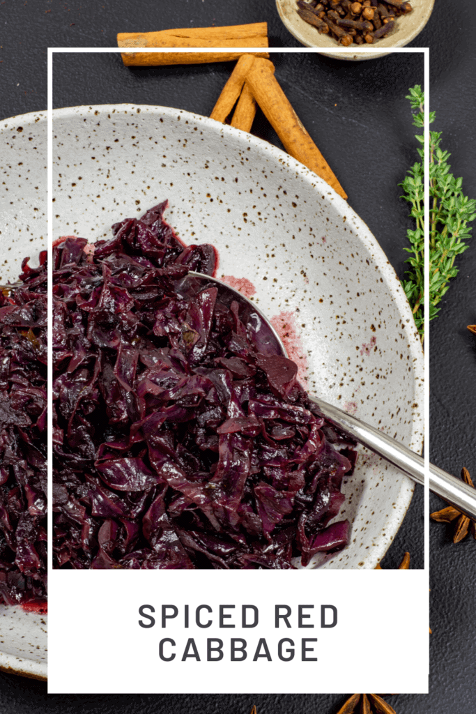 bowl of braised red cabbage