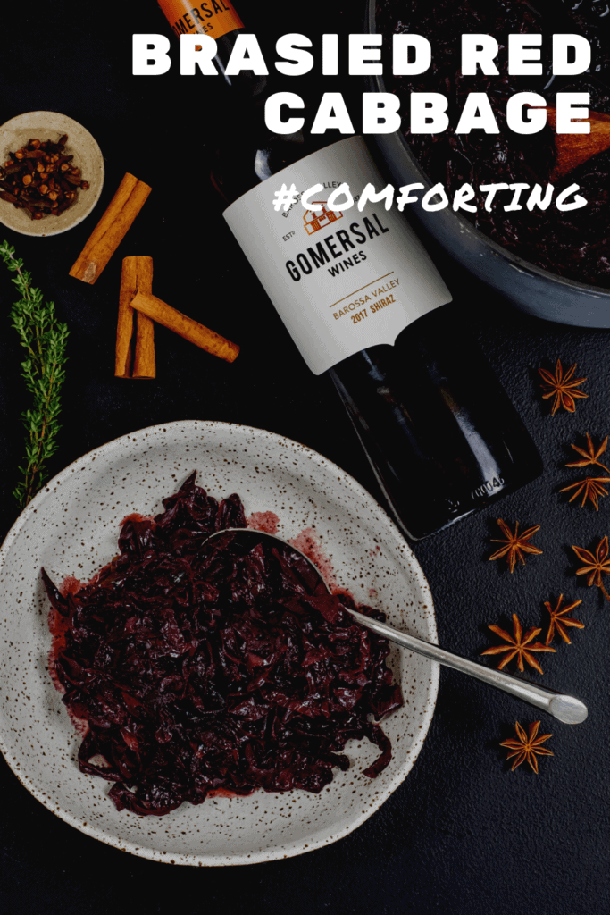 cooked red cabbage, gomeral shiraz and spices