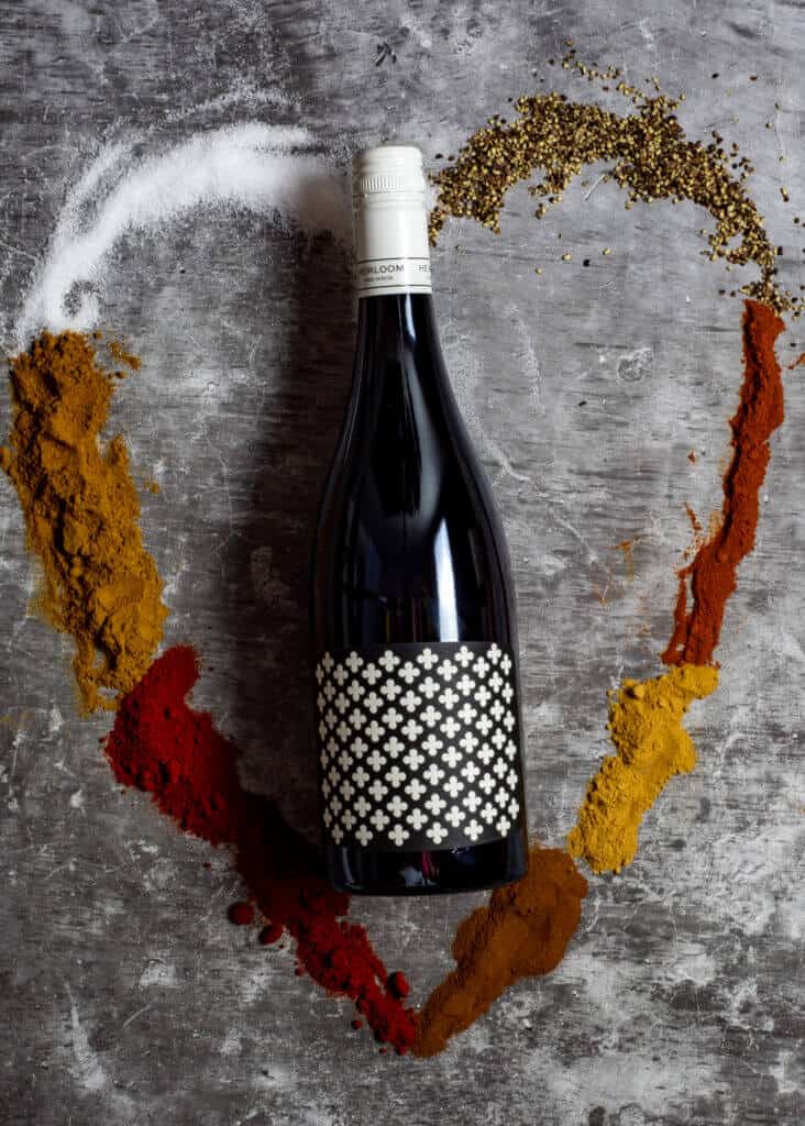 red wine & love heart of spices