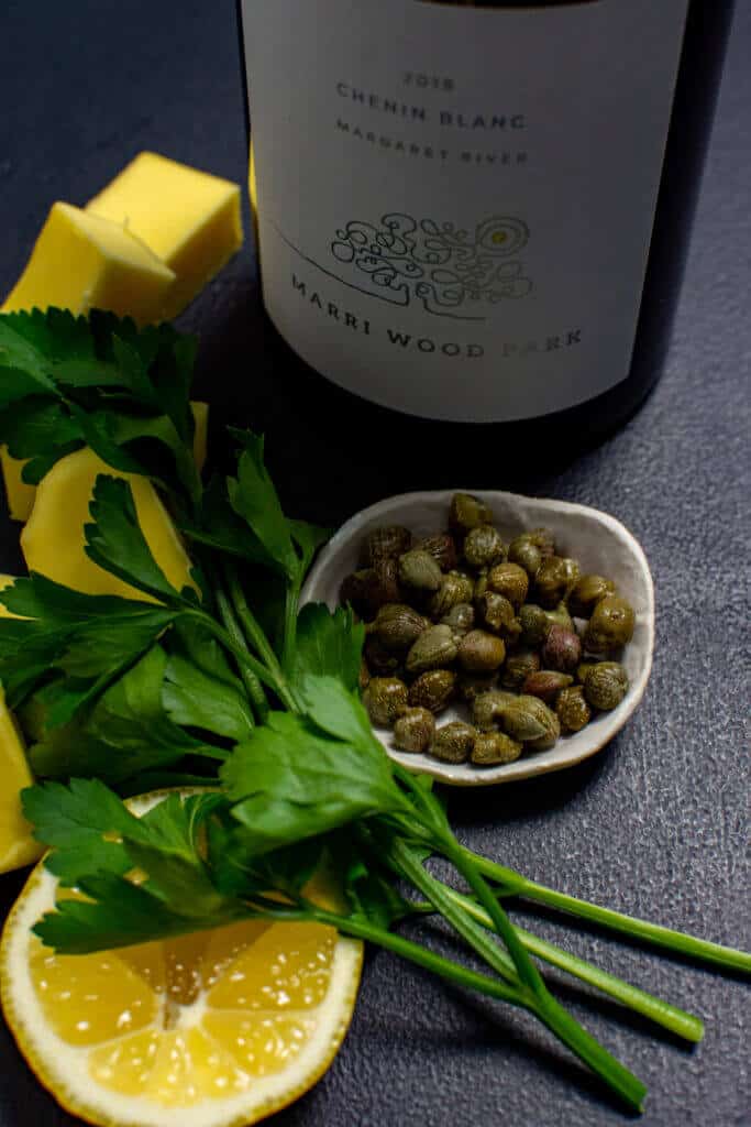 Marri Wood Park chenin blanc, butter, parsley & capers