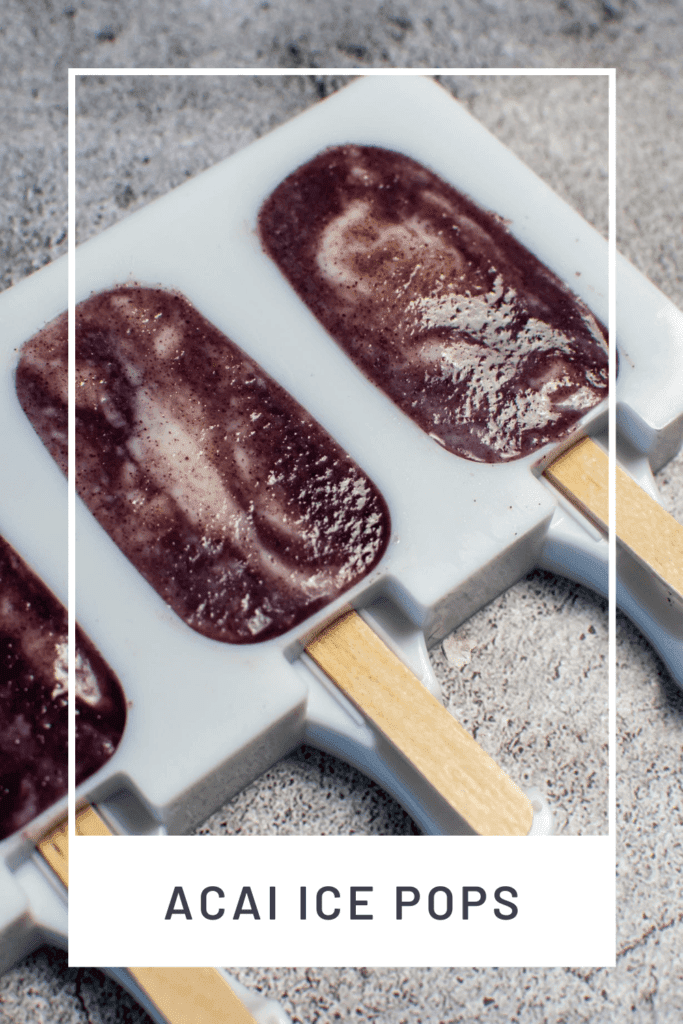 Acai ice pops in ice pop molds