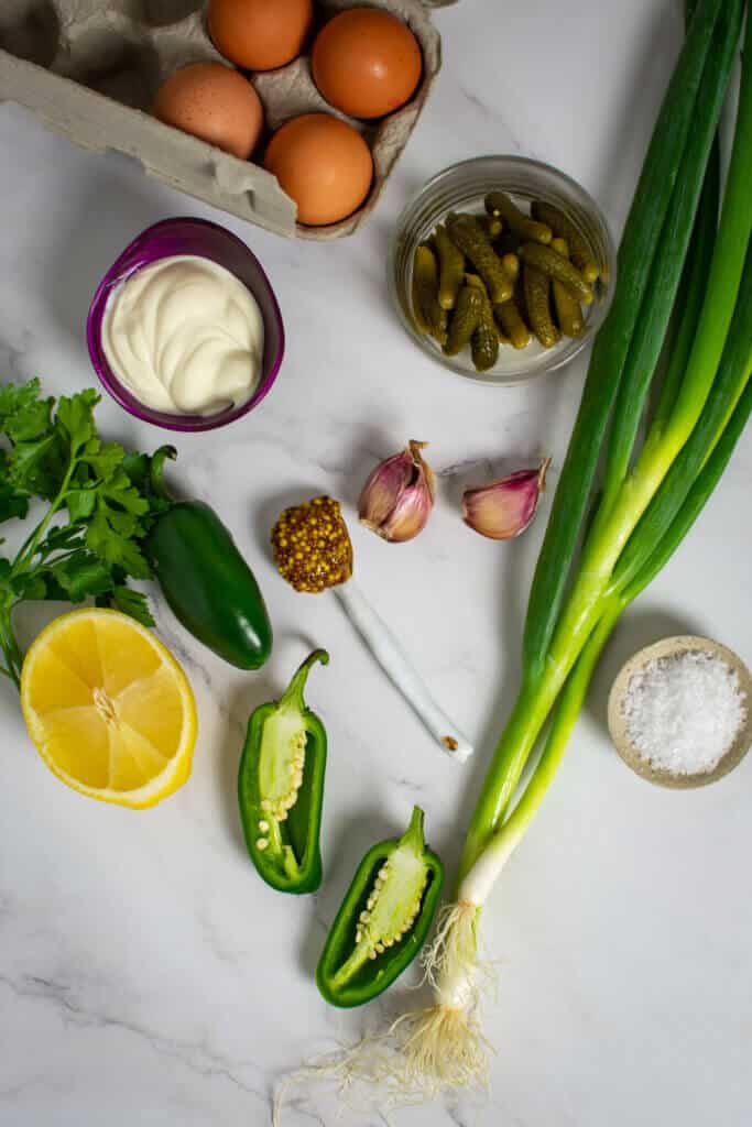 mixed vegetables & eggs on a counter top