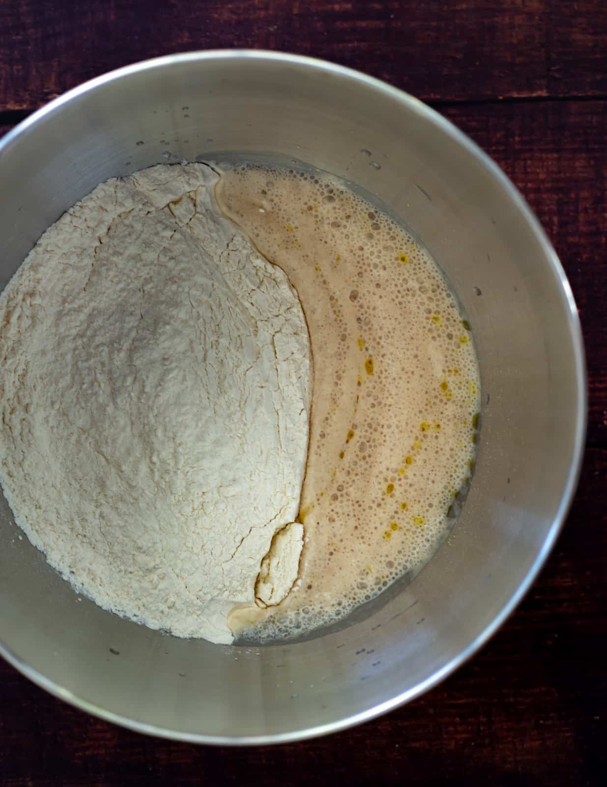 yeast and flour doing their thing!