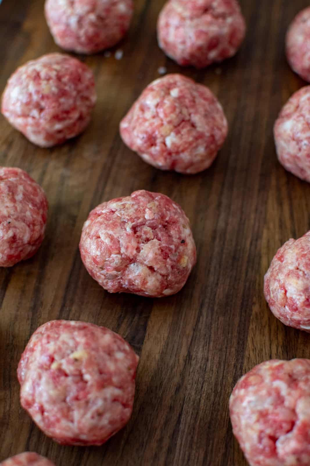 pork & beef meatballs for marinara meatballs