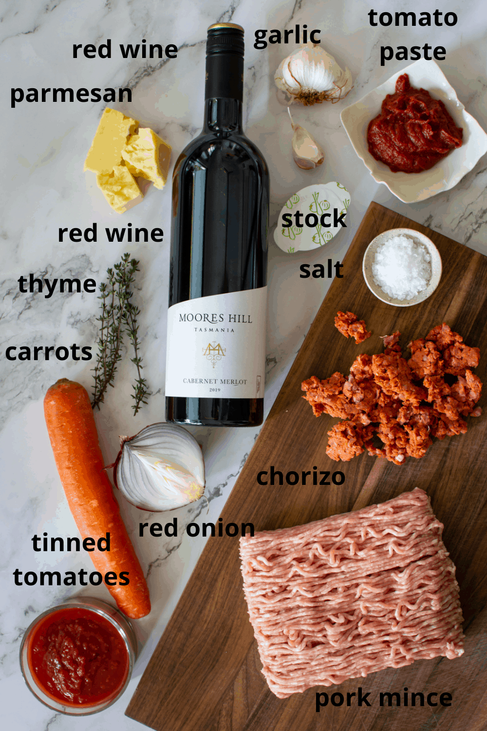 ingredients to make pork mince recipe