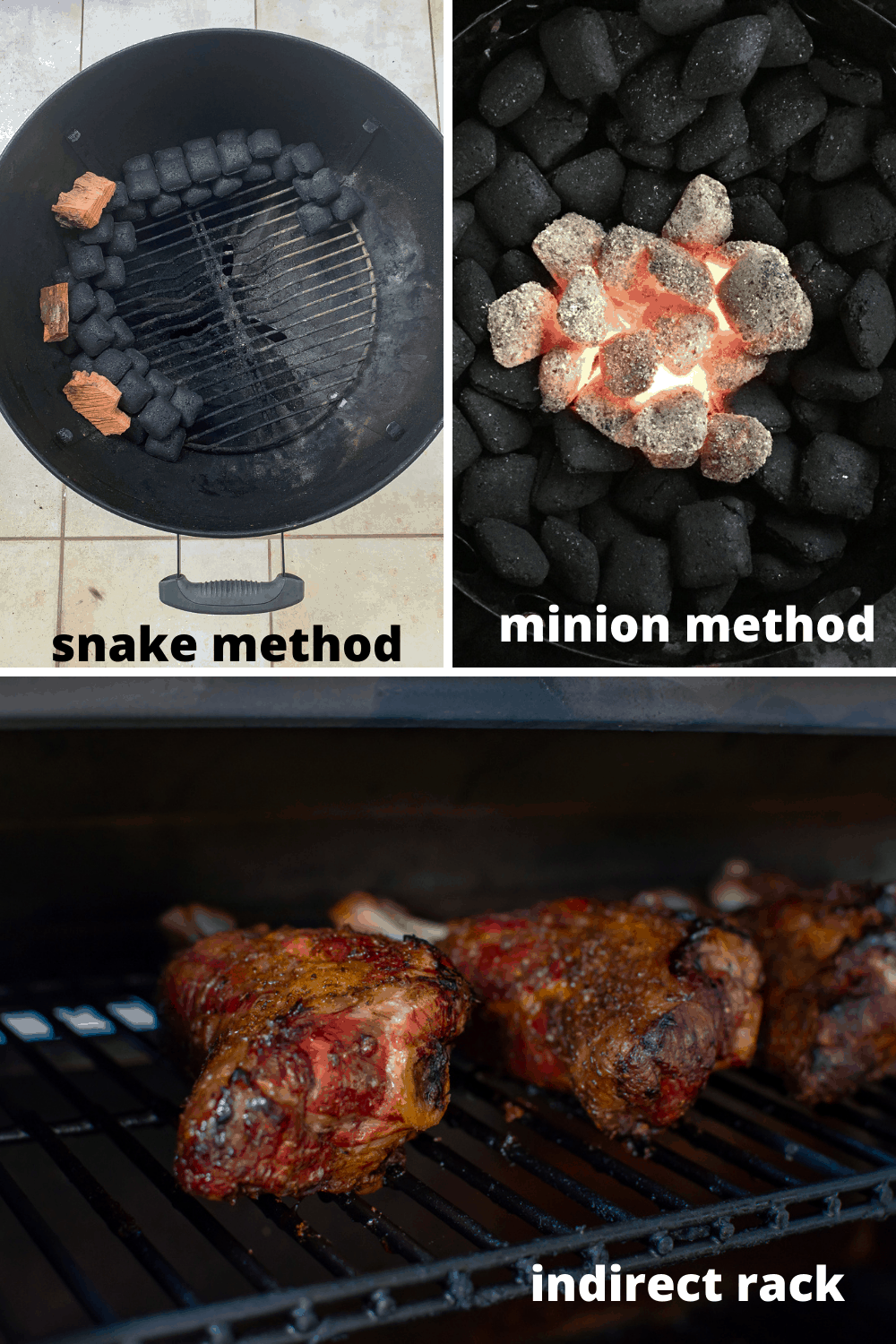 charcoal inside a bbq