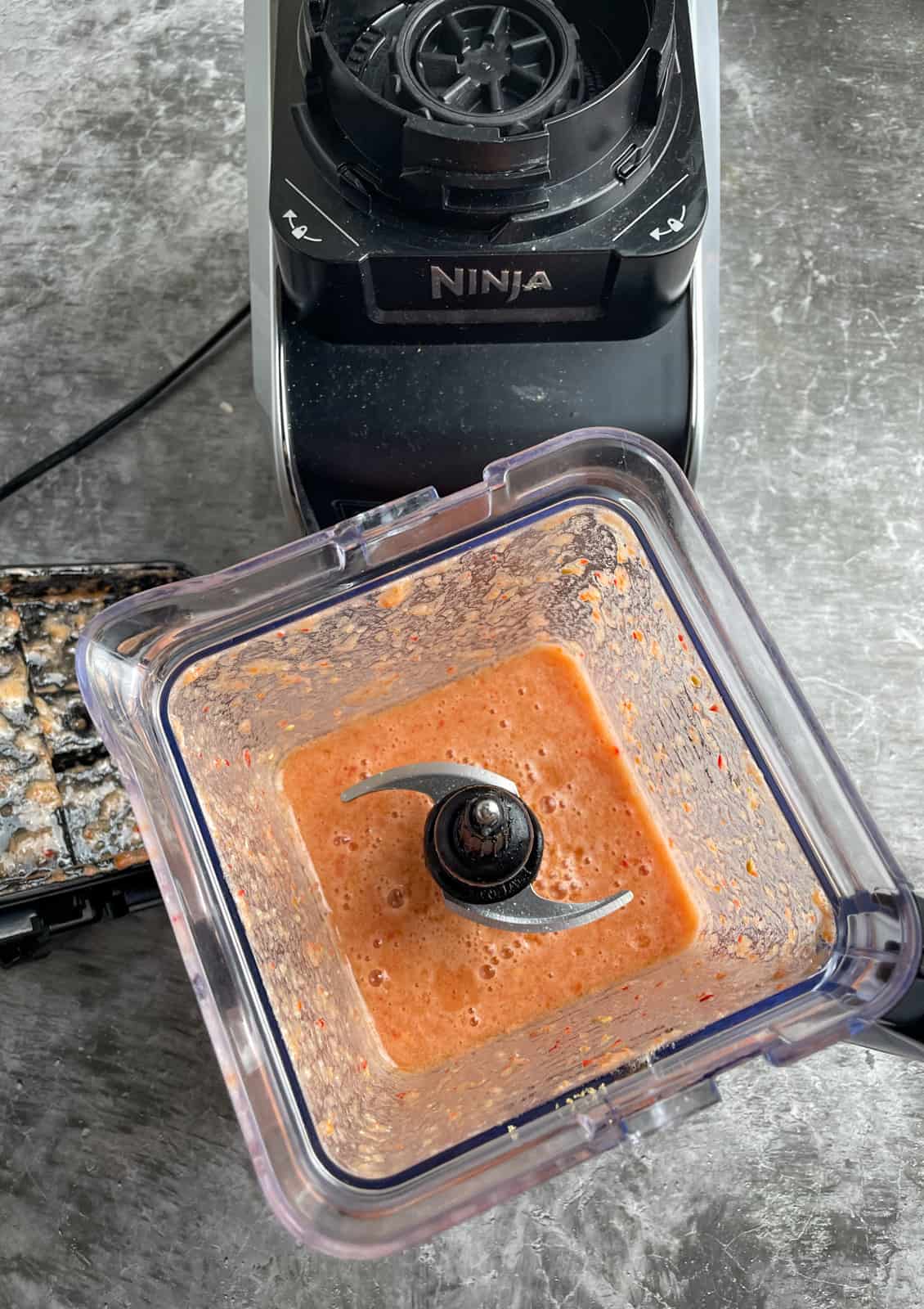 blended tomato chilli jam ingredients